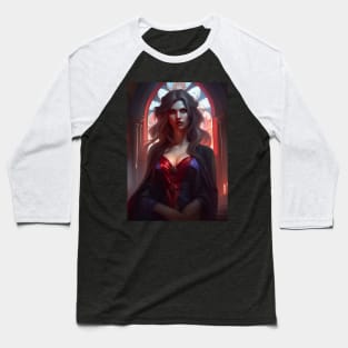 Beautiful Vampire Lady Baseball T-Shirt